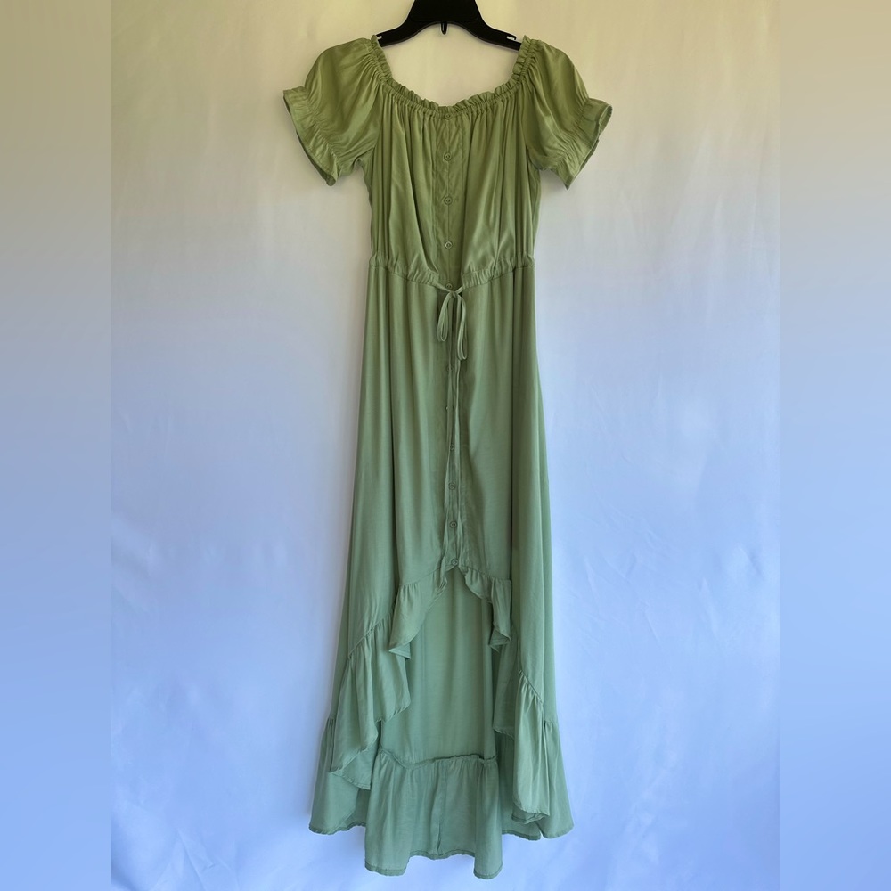 Dokotoo - Women’s Size Small - High Low Maxi Dress - Light Olive Green